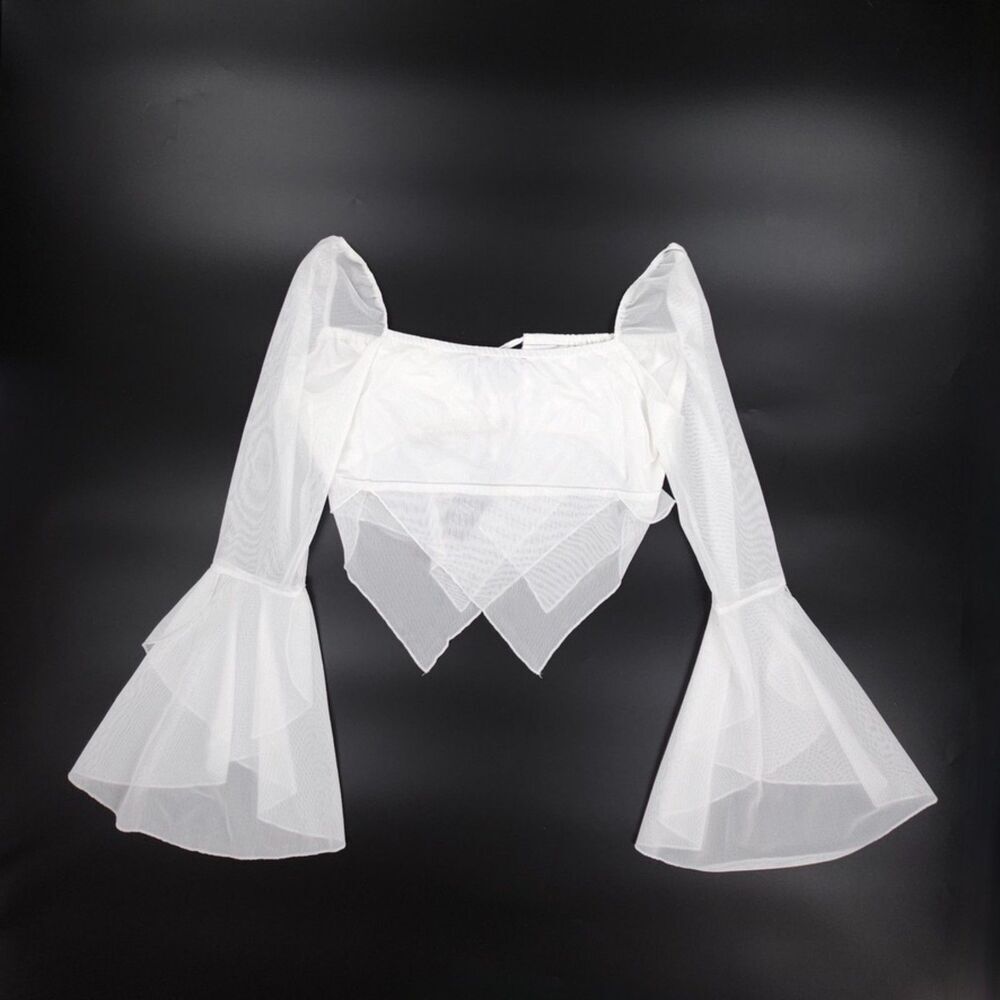 NEW Dolls Kill Current Mood Wild Attraction Mesh Top 90s Coquette Angelic y2k 2X - Picture 6 of 11